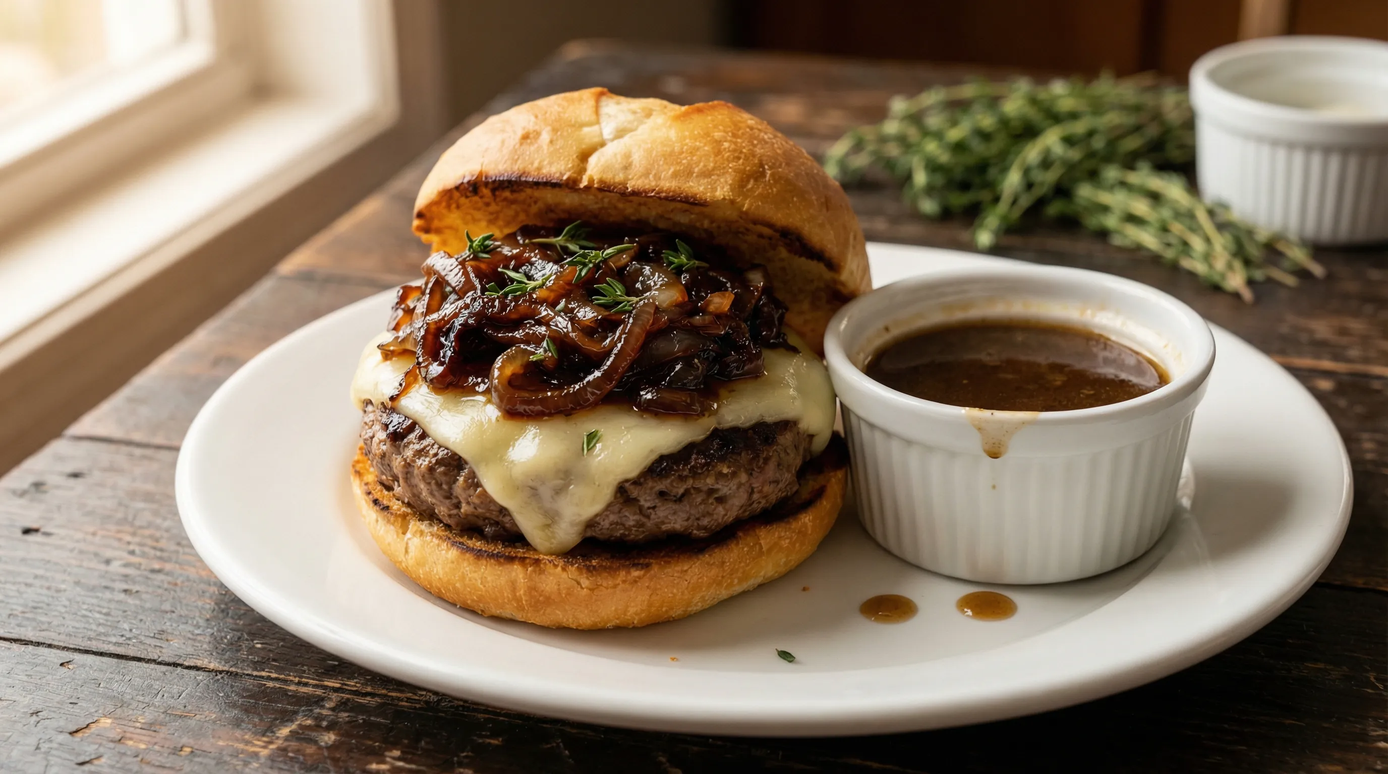 French Onion Soup Burger