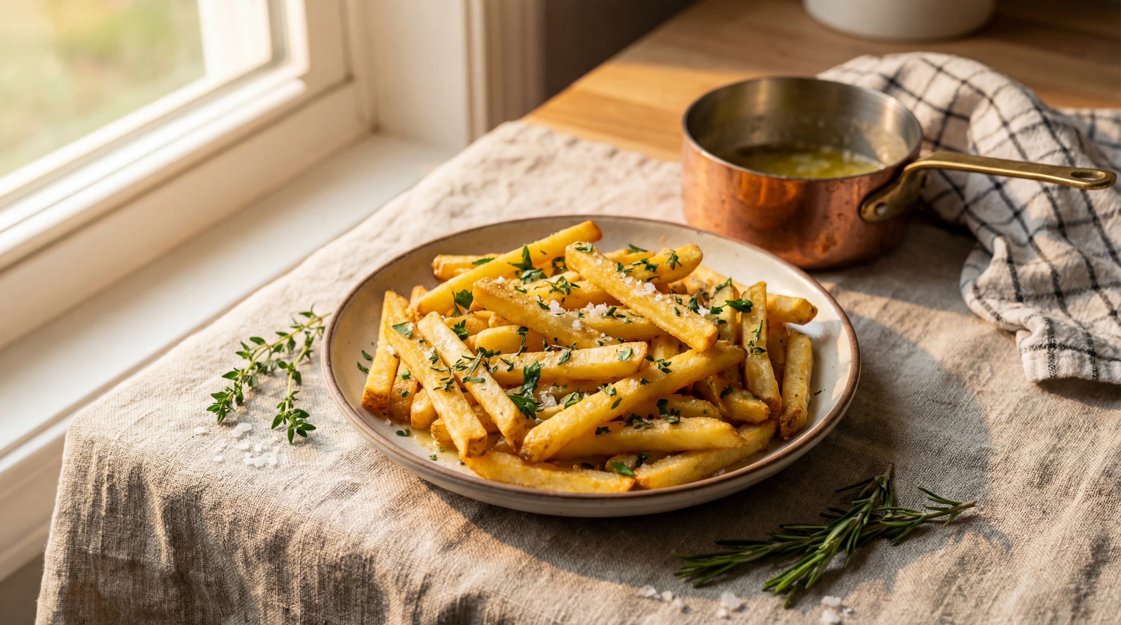Garlic Butter Herb Fries