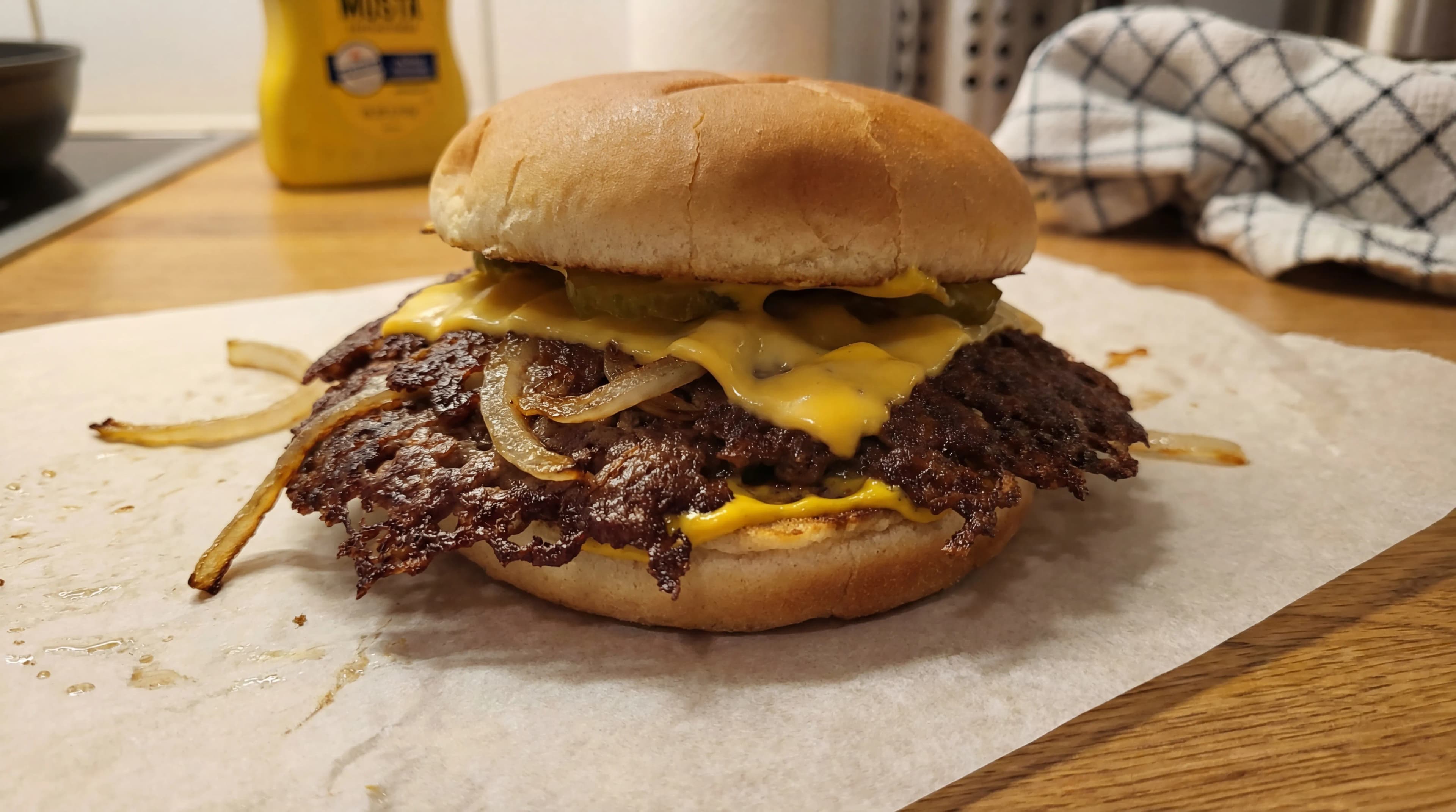Oklahoma-Style Onion Smash Burger