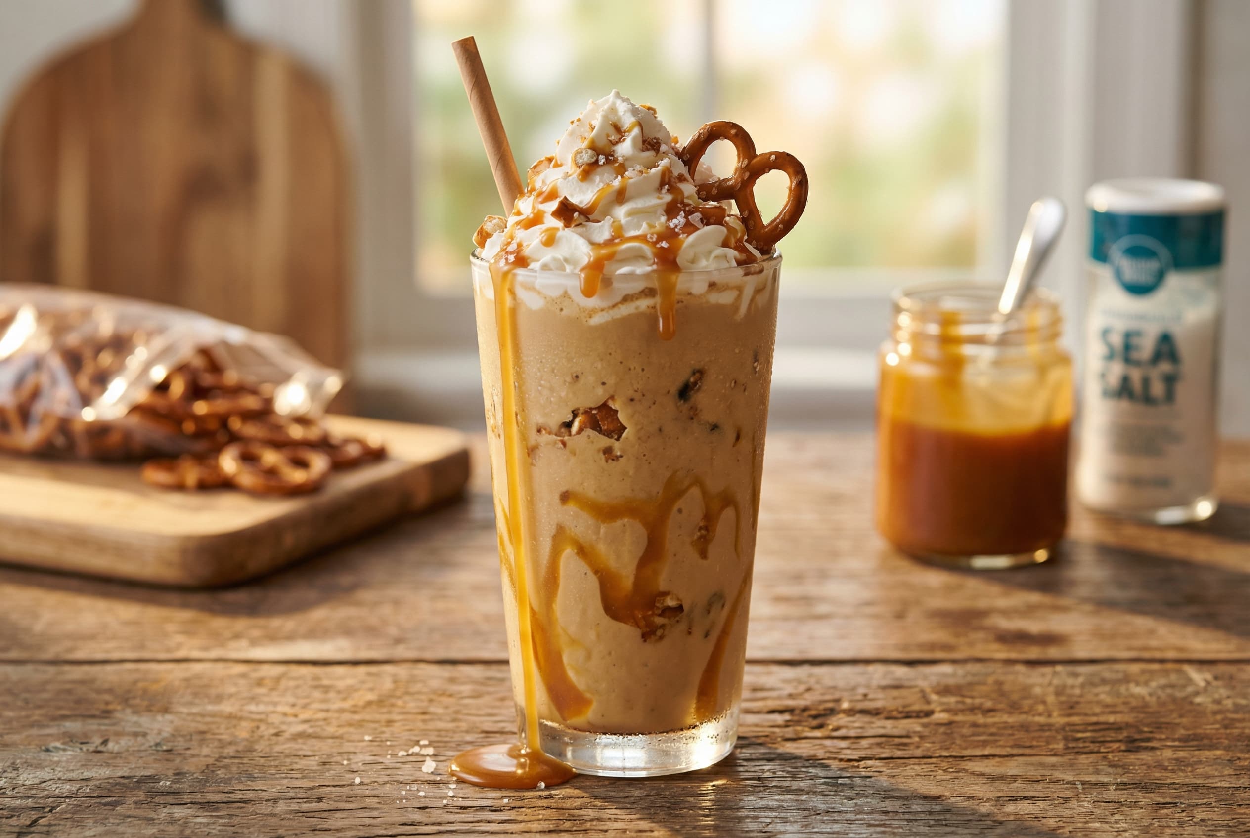 Salted Caramel Pretzel Milkshake