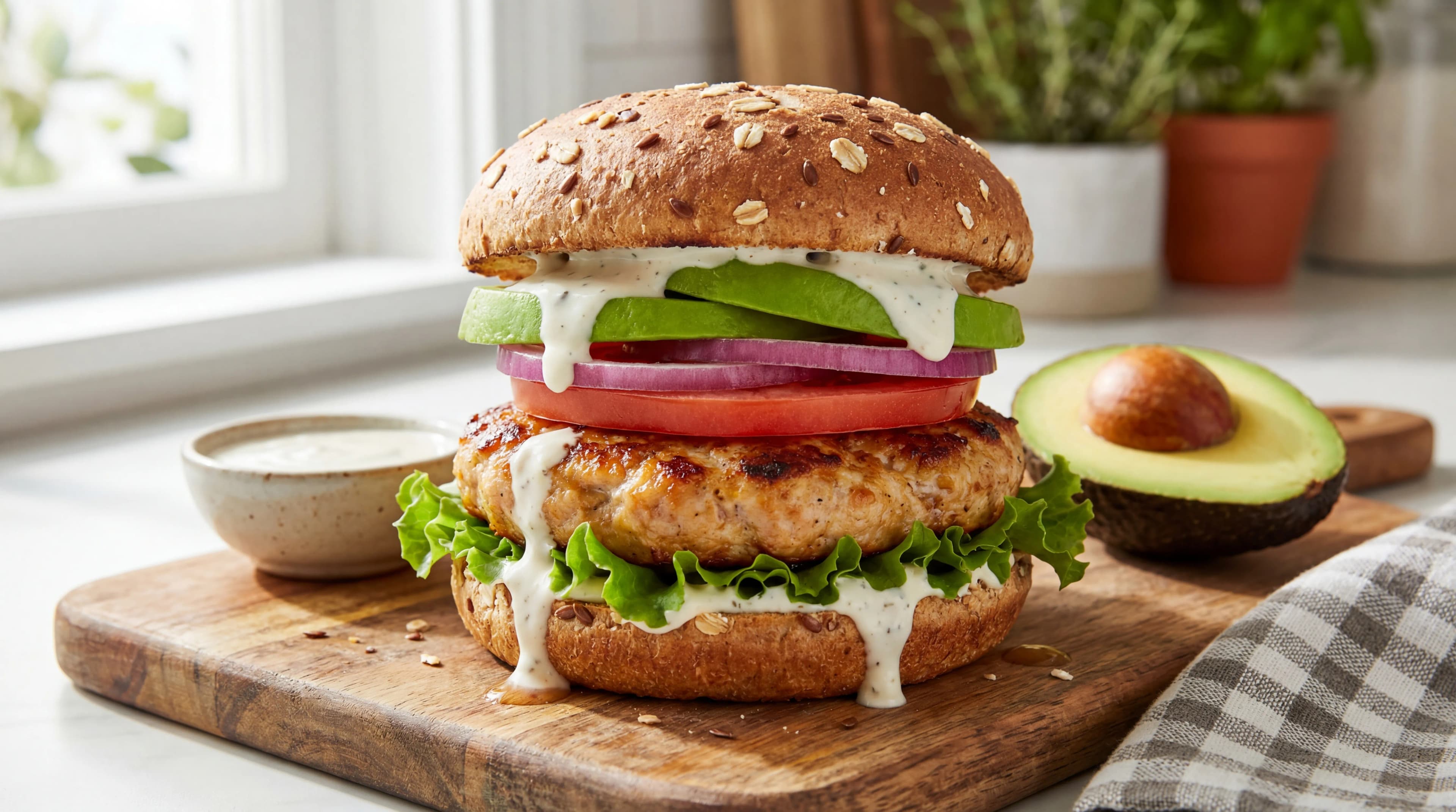 Turkey Avocado Ranch Burger