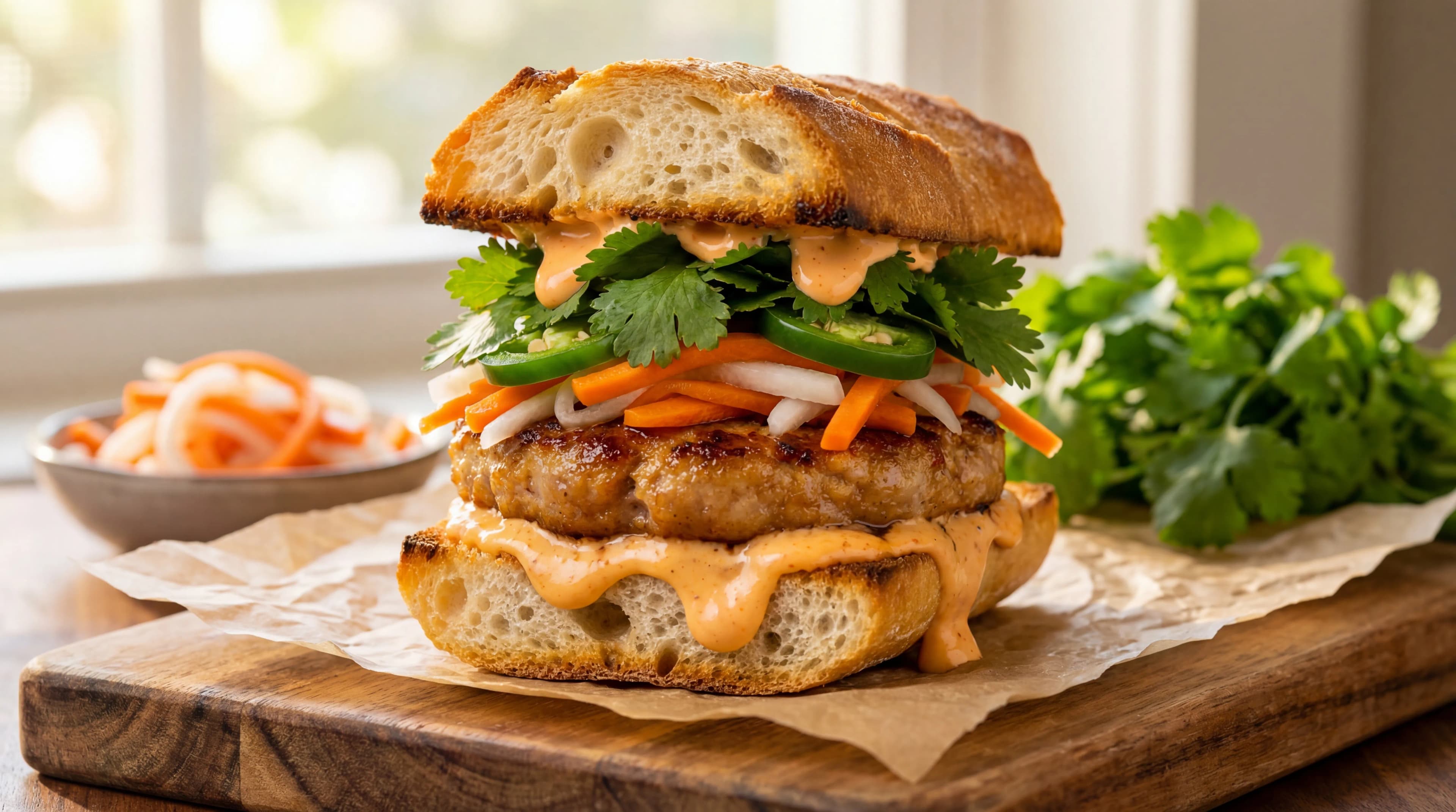 Vietnamese Banh Mi Burger
