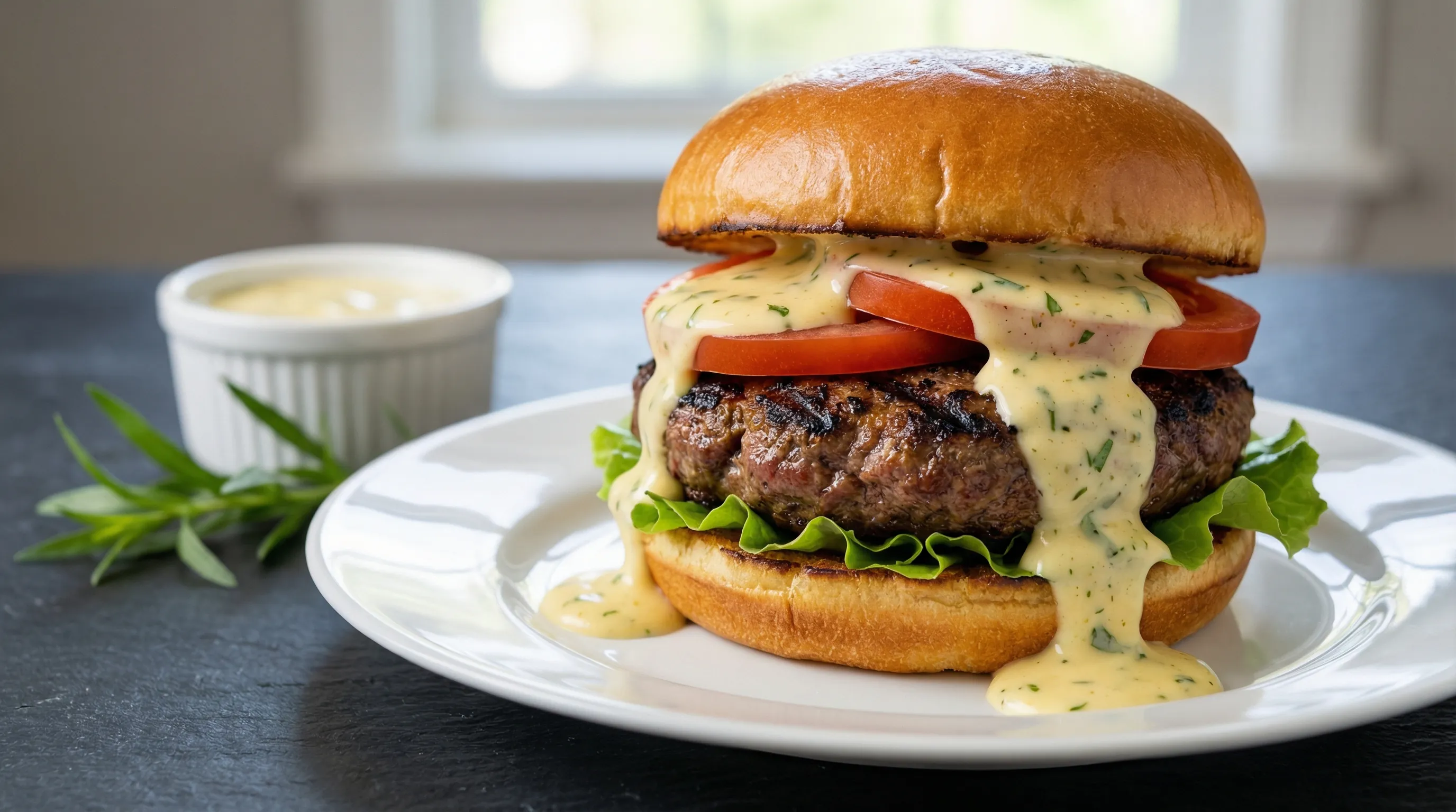Classic Béarnaise Sauce Burger