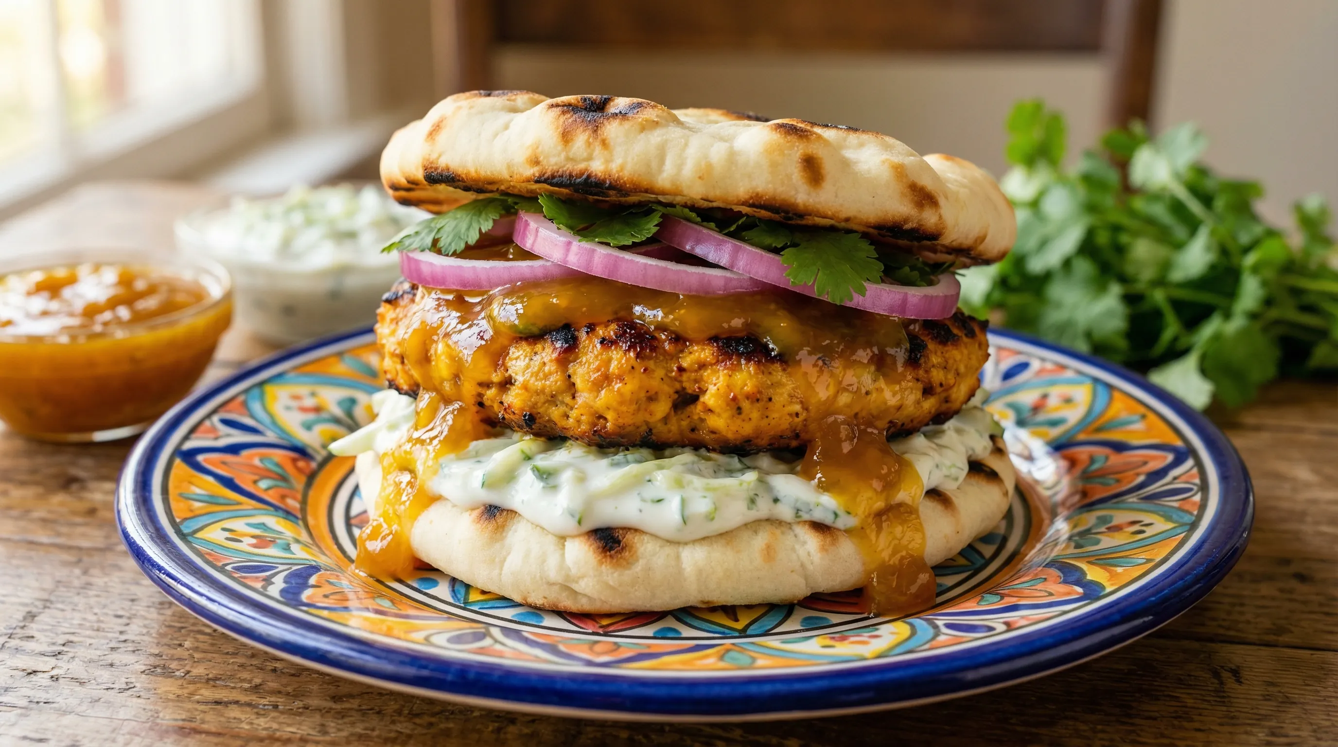 Indian Tikka Masala Burger