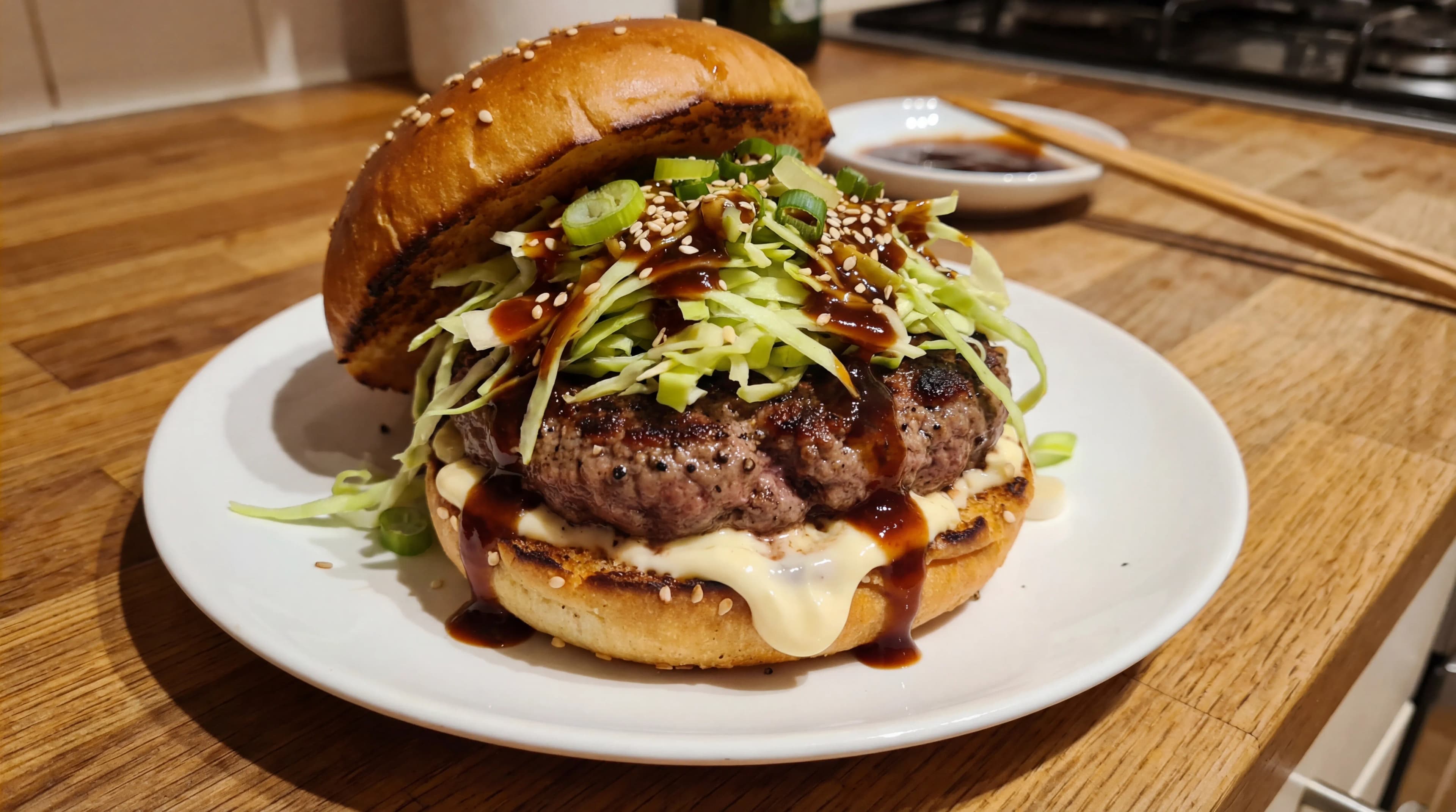 Japanese Tonkatsu Sauce Burger